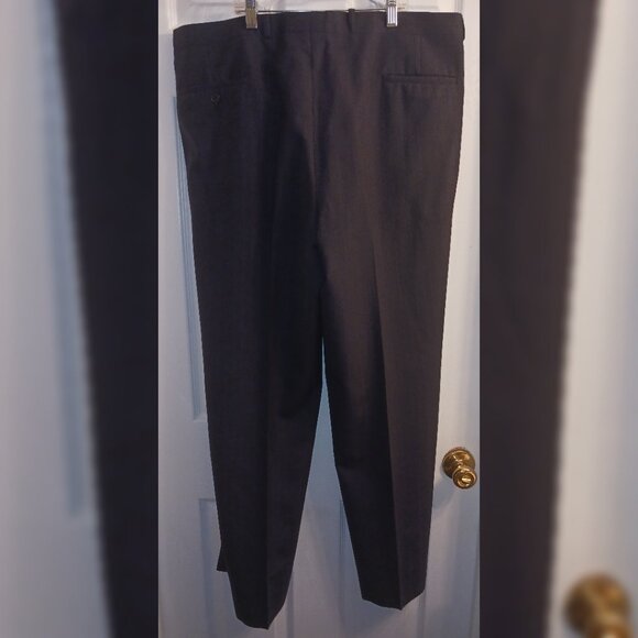 Vintage Yves Saint Laurent Men's Wool Blue Double Breasted Pinstripe Suit 46 - Picture 3 of 12